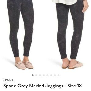 Spanx Grey Marled Jeggings - Size 1X